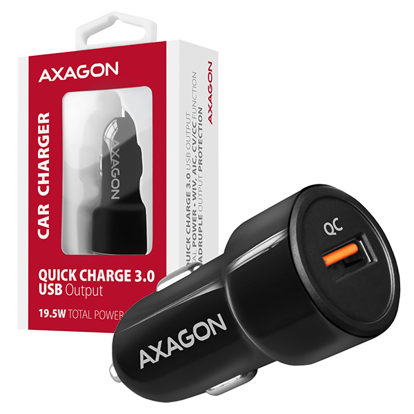 Axagon PWC-QC mobile device charger Smartphone, Tablet Black Cigar lighter Fast charging Auto – image 6