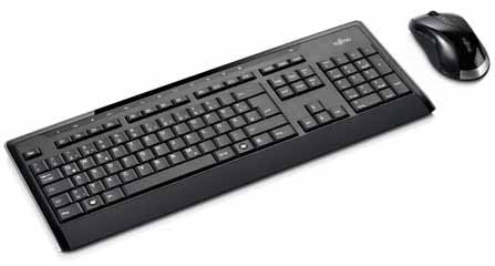 Fujitsu LX900 keyboard Mouse included RF Wireless Black