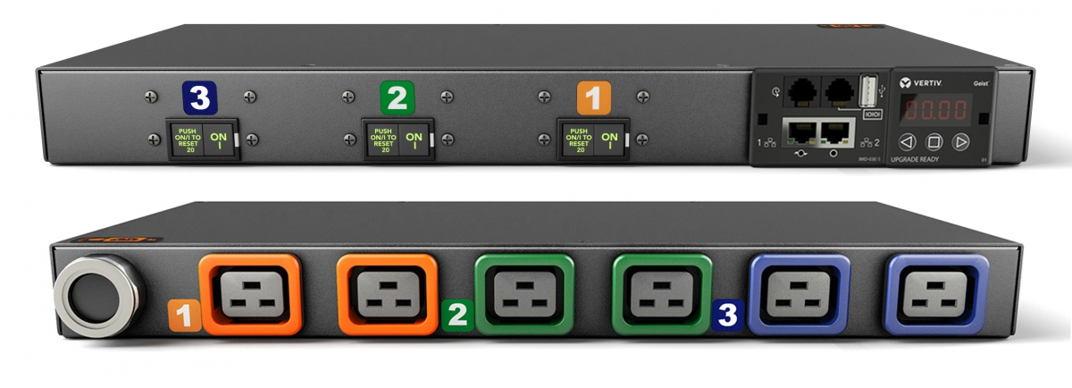 Vertiv Geist MN03E1R1-06L198-4CS15A0H10-S power distribution unit (PDU) 6 AC outlet(s) 0U Black