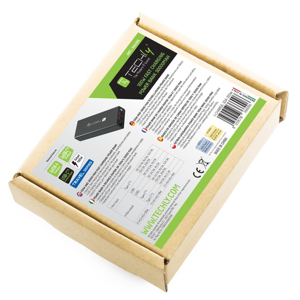 Techly I-CHARGE-30A-100W power bank Lithium Polymer (LiPo) – image 2