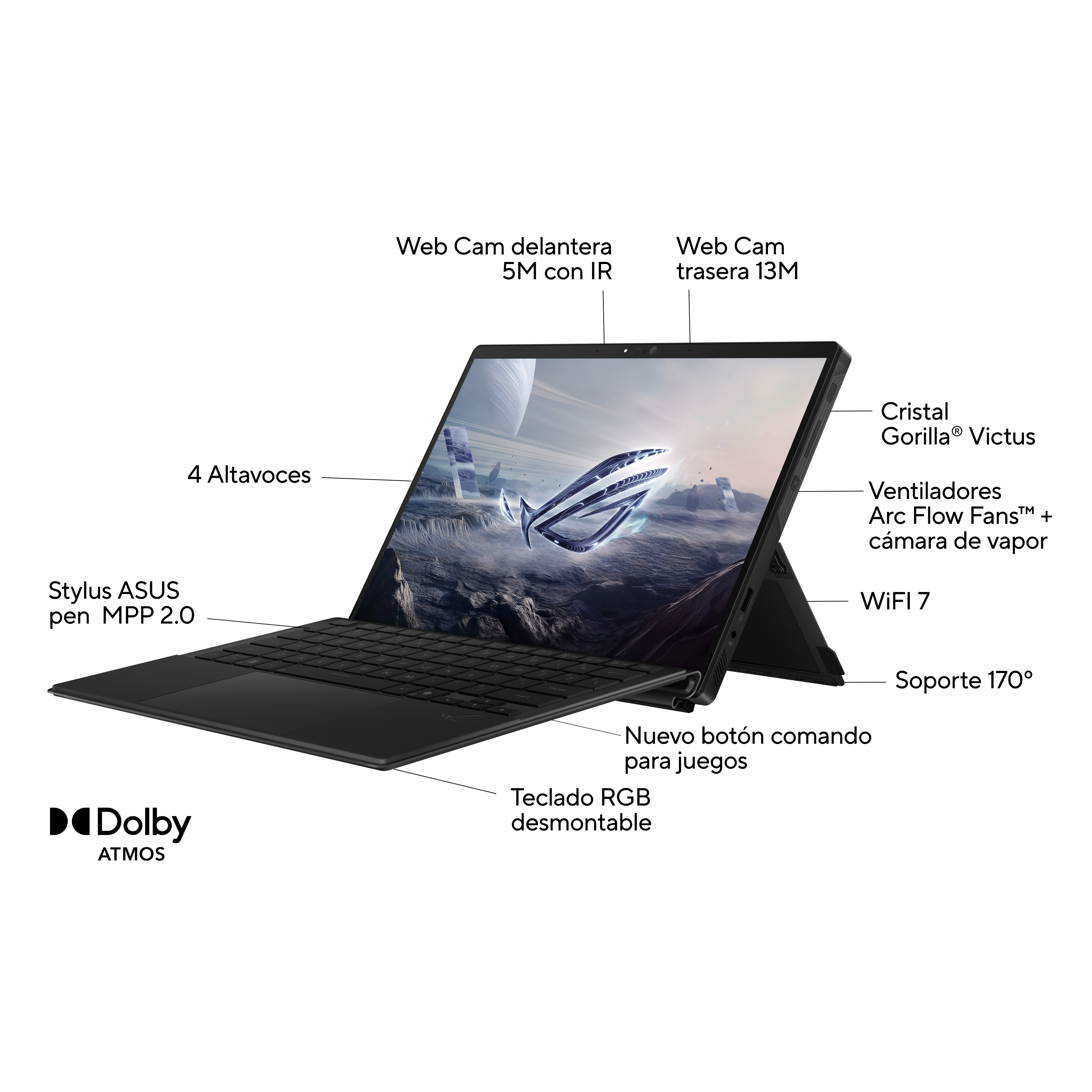 Asus - Convertible 2 en 1 Gaming ASUS ROG Flow Z13 GZ302EA-RU008W, Ryzen Max+ 395, 32GB, 1TB SSD, 13,4', W11. - imagen 4