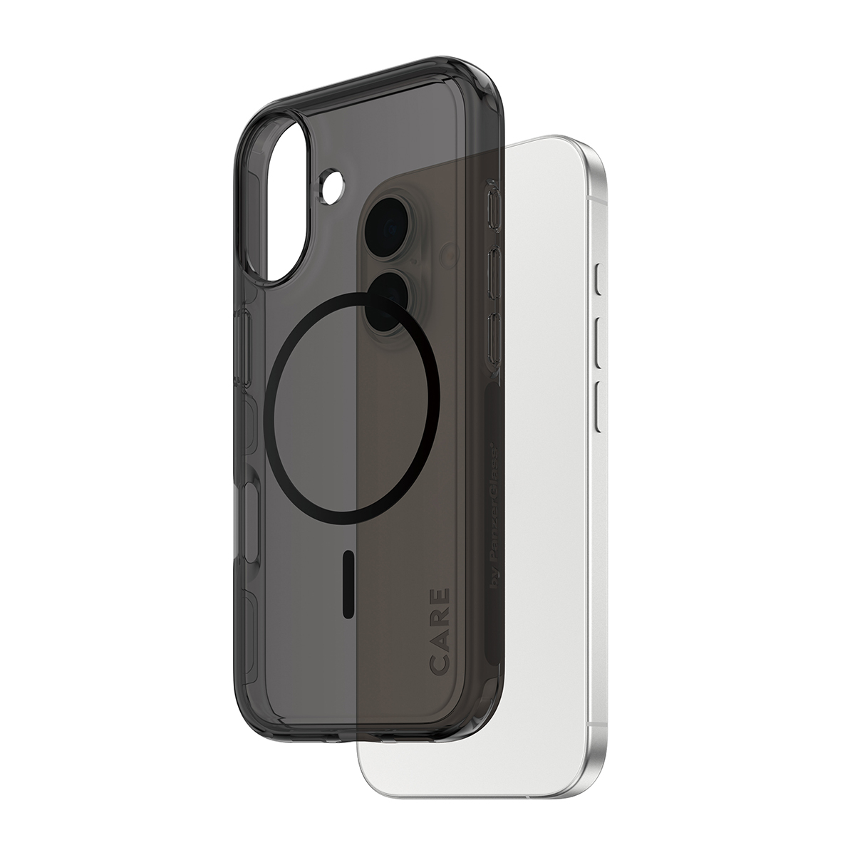 PanzerGlass CARE™ by ® Smokey Case w. Black MagSafe iPhone 17