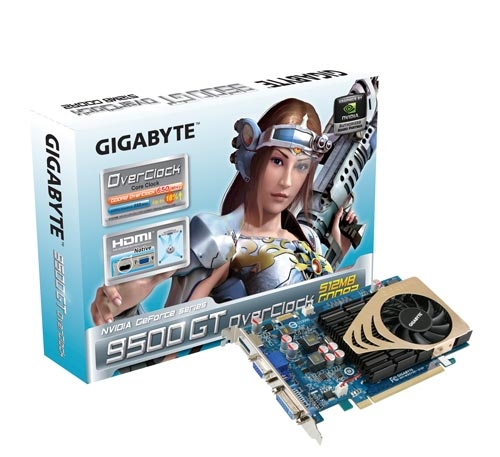 GIGABYTE GV-N95TOC-512I graphics card NVIDIA GeForce 9500 GT