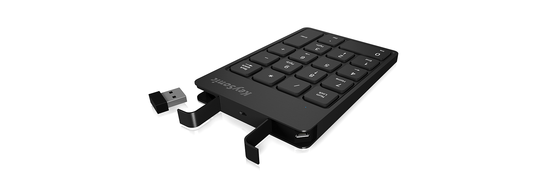 KeySonic KSK-N100RF numeric keypad Universal RF Wireless Black – image 2