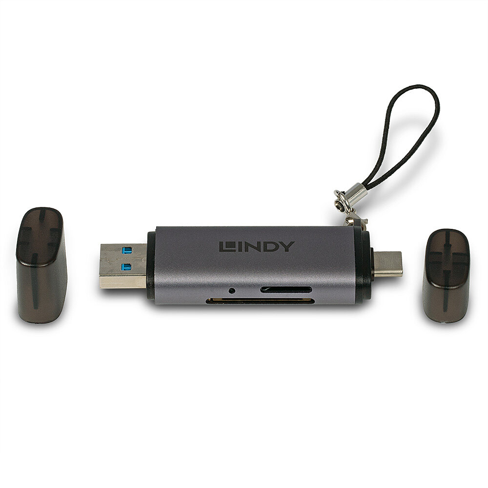 Lindy USB 3.2 Type C and A SD / Micro SD Card Reader – image 4