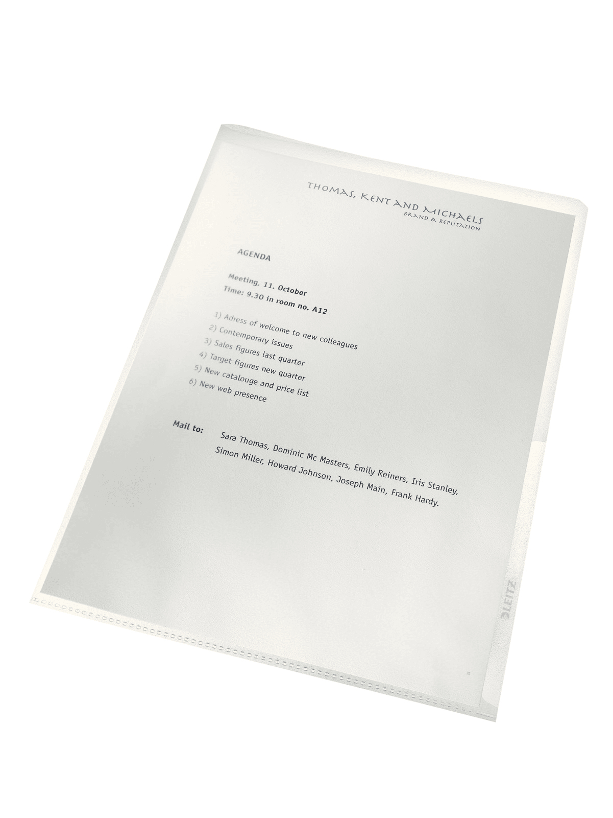 Leitz 40013003 carpeta Polipropileno (PP) Transparente A4