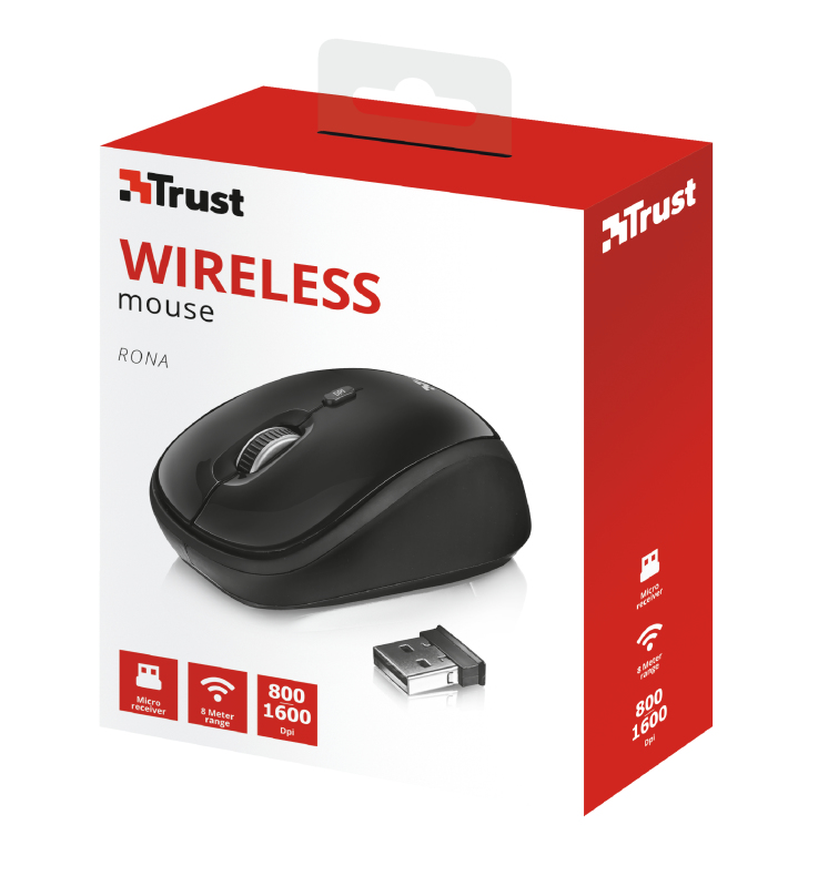 Trust Rona mouse Office Right-hand RF Wireless Optical 1600 DPI – image 4