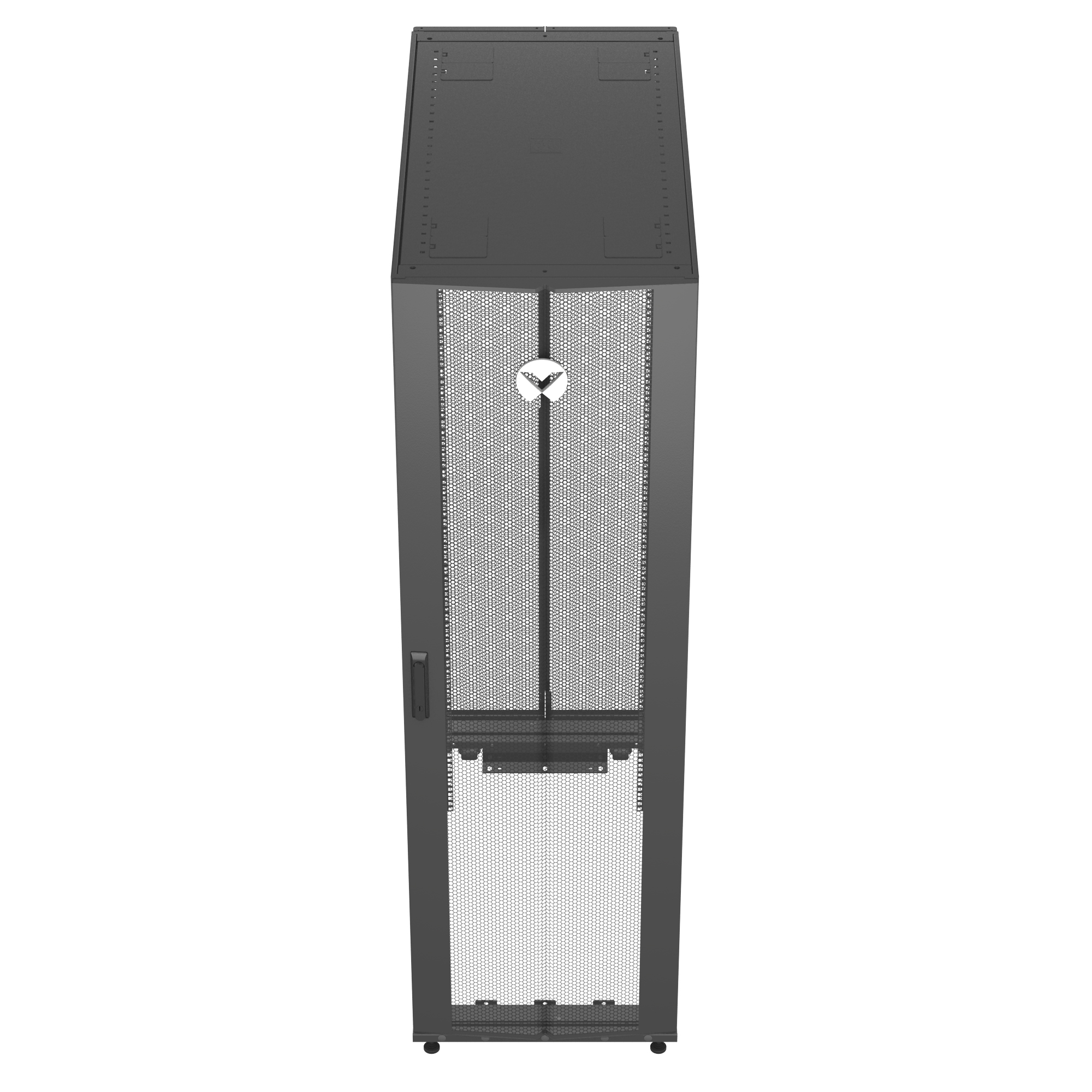 Vertiv VR3300 rack cabinet 42U Freestanding rack Black, Transparent – image 3