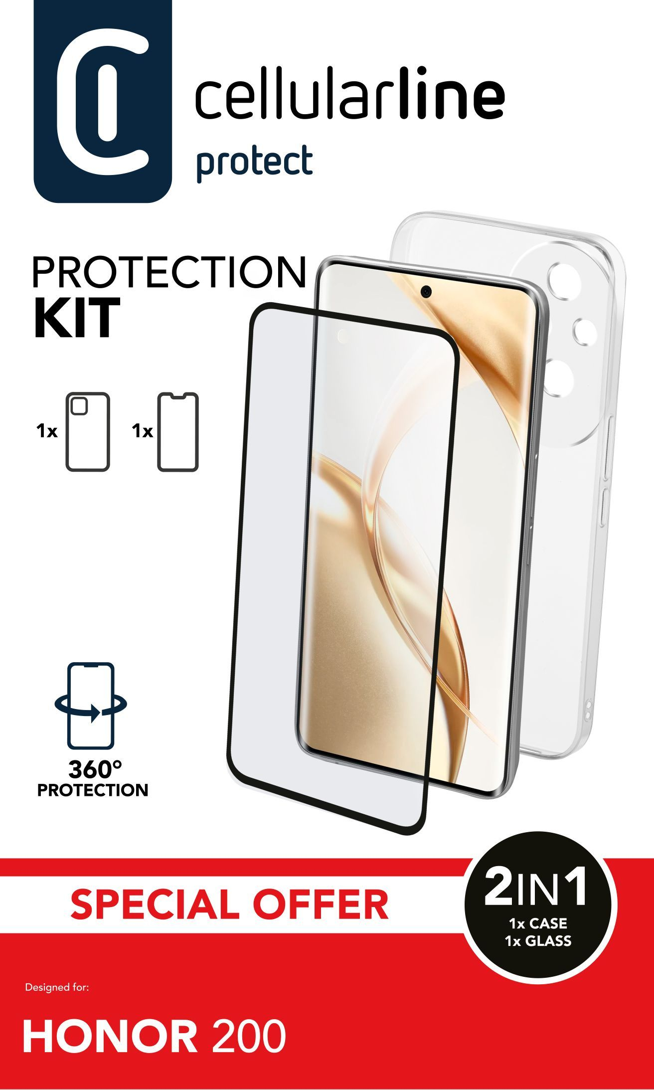 Cellularline Protection Kit - Honor 200 Accessory kit for smartphone protection – image 2