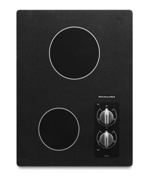 KitchenAid KECC056RBL hob Black Built-in Ceramic hob 2 zone(s)