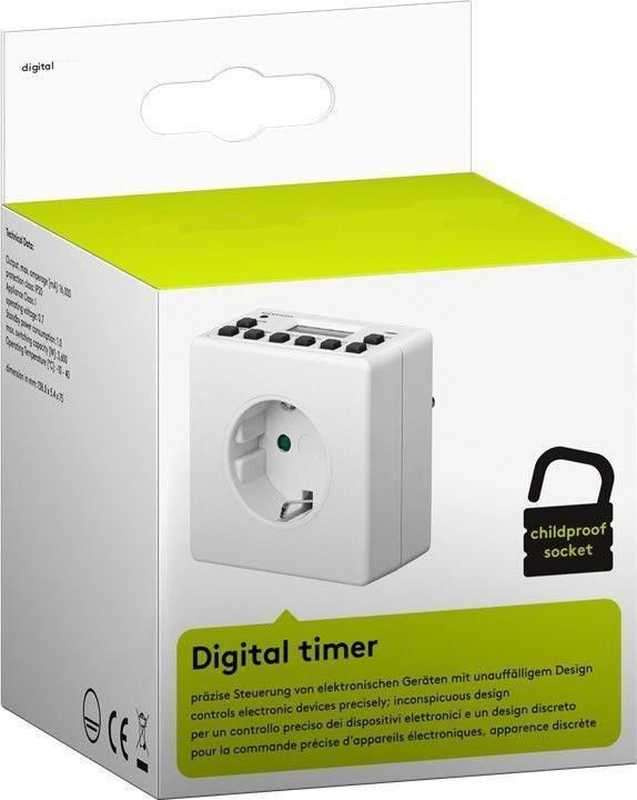 Microconnect GRUTIMER3 smart plug Home White – image 1