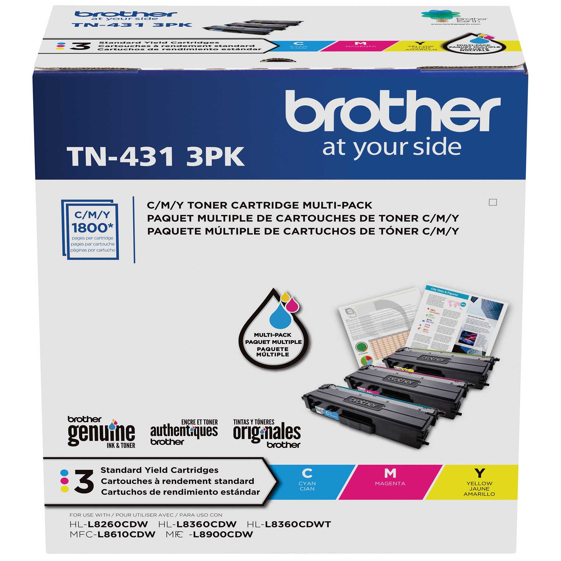 Brother TN-4313PK toner cartridge 3 pc(s) Original Cyan, Magenta, Yellow – image 2
