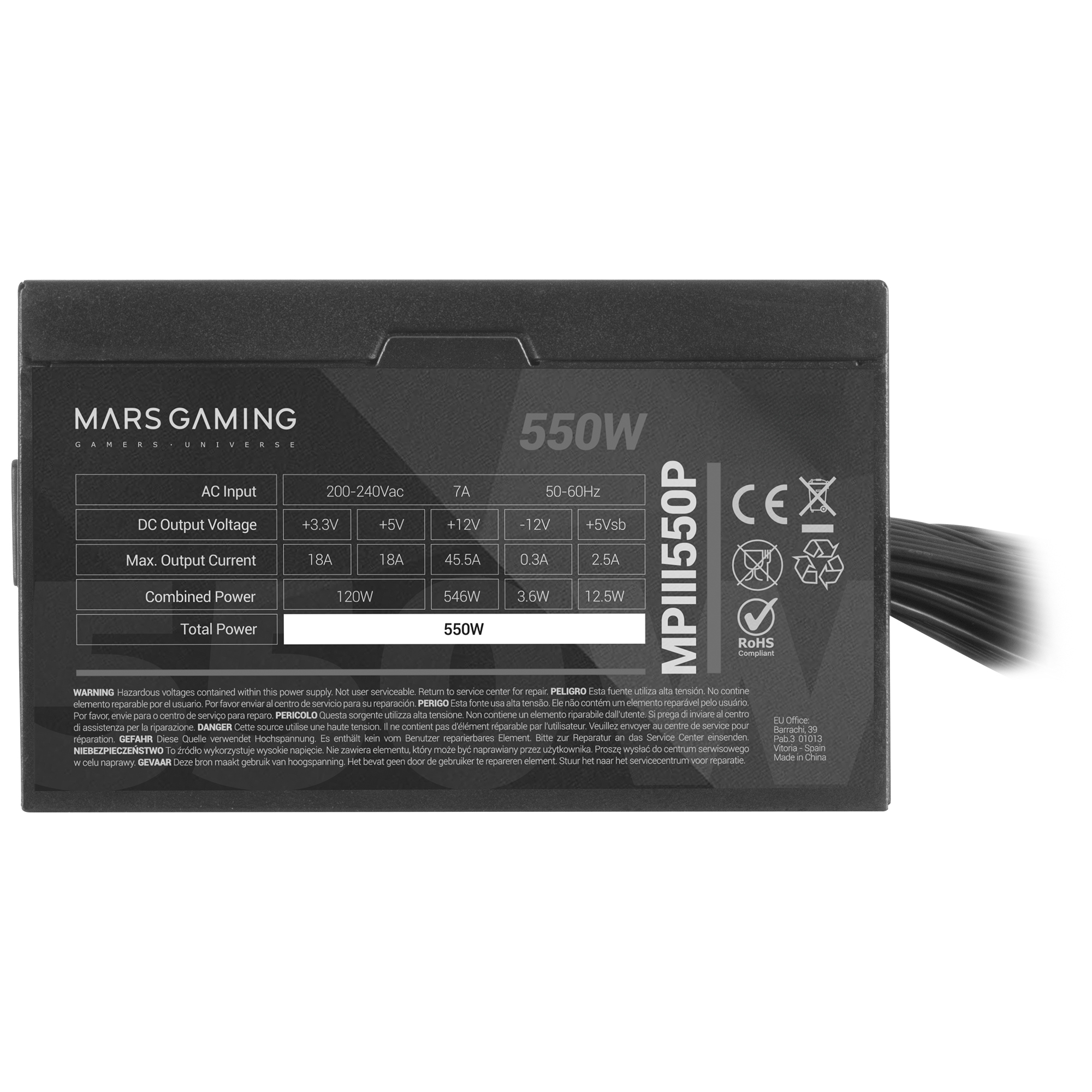 Mars Gaming MPIII550P power supply unit – image 5