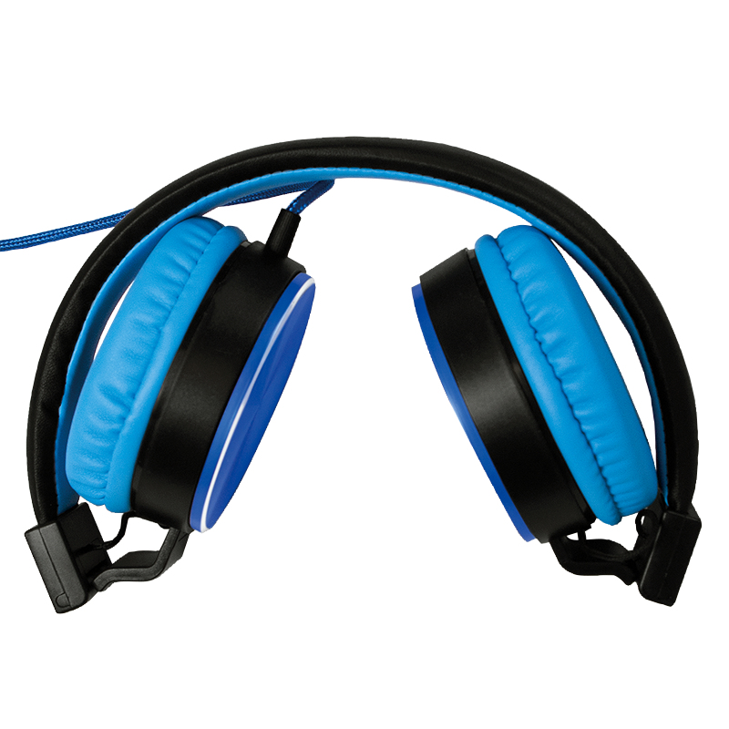LogiLink HS0049BL headphones/headset Wired Head-band Music Black, Blue – image 3