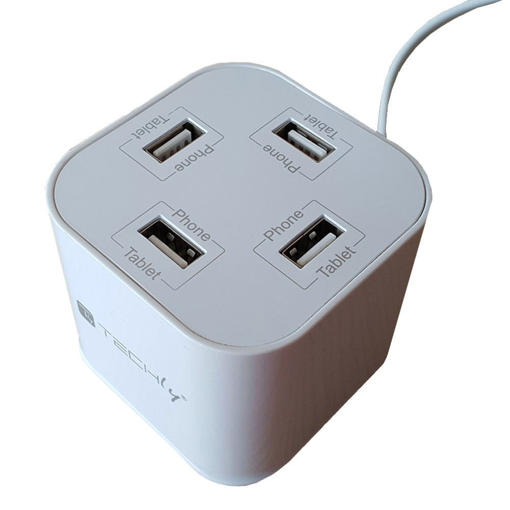 Techly IPW-USB-CUB4UAC mobile device charger Digital camera, MP3, MP4, Smartphone, Tablet White AC Indoor – image 3