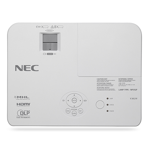 NEC NP-V302H data projector Standard throw projector 3000 ANSI lumens DLP 1080p (1920x1080) 3D White – image 5