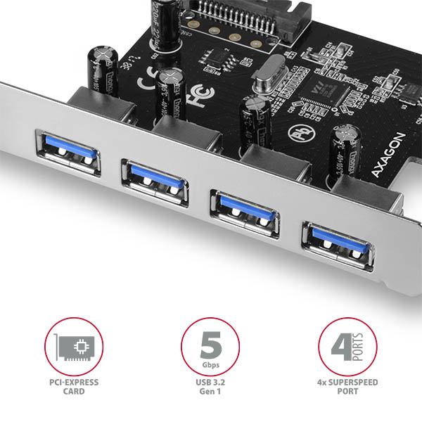 Axagon PCEU-430VL interface cards/adapter Internal USB 3.2 Gen 1 (3.1 Gen 1) – image 2