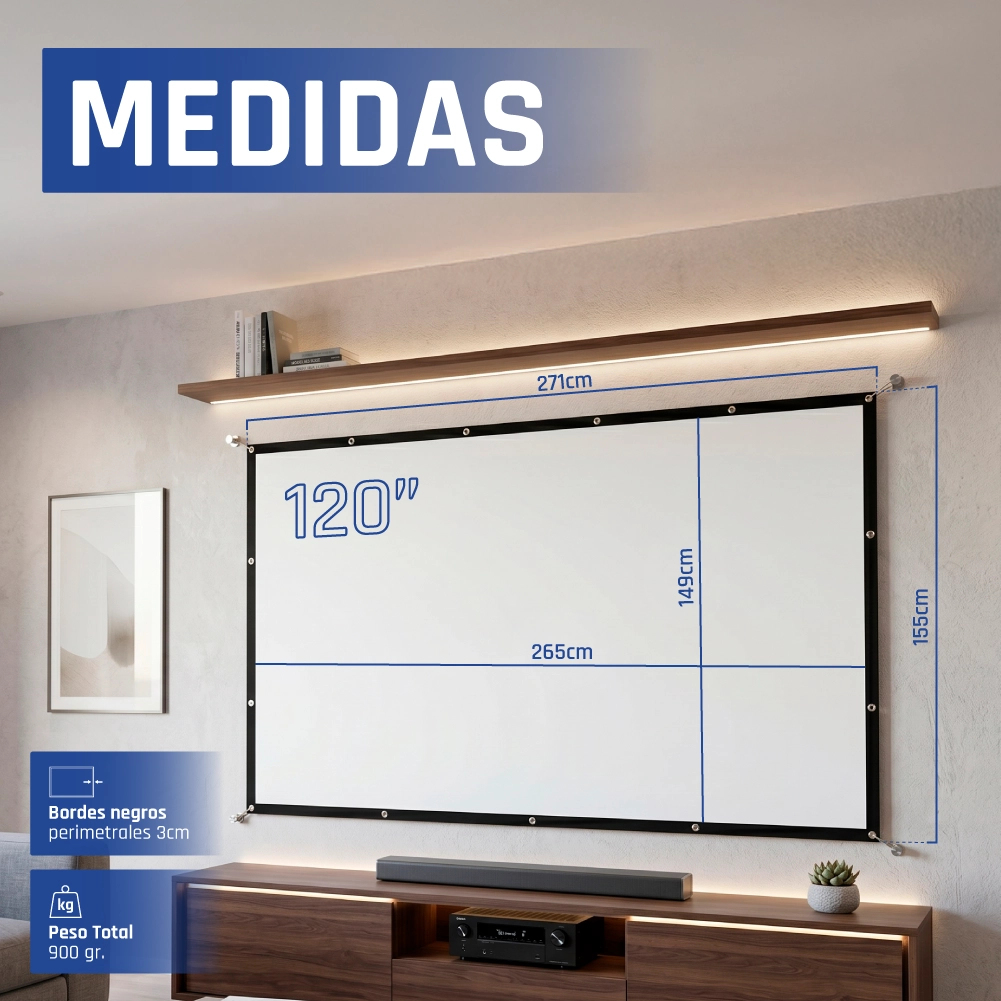 iggual IGG318126 projection screen 3.05 m (120") 16:9 – image 7
