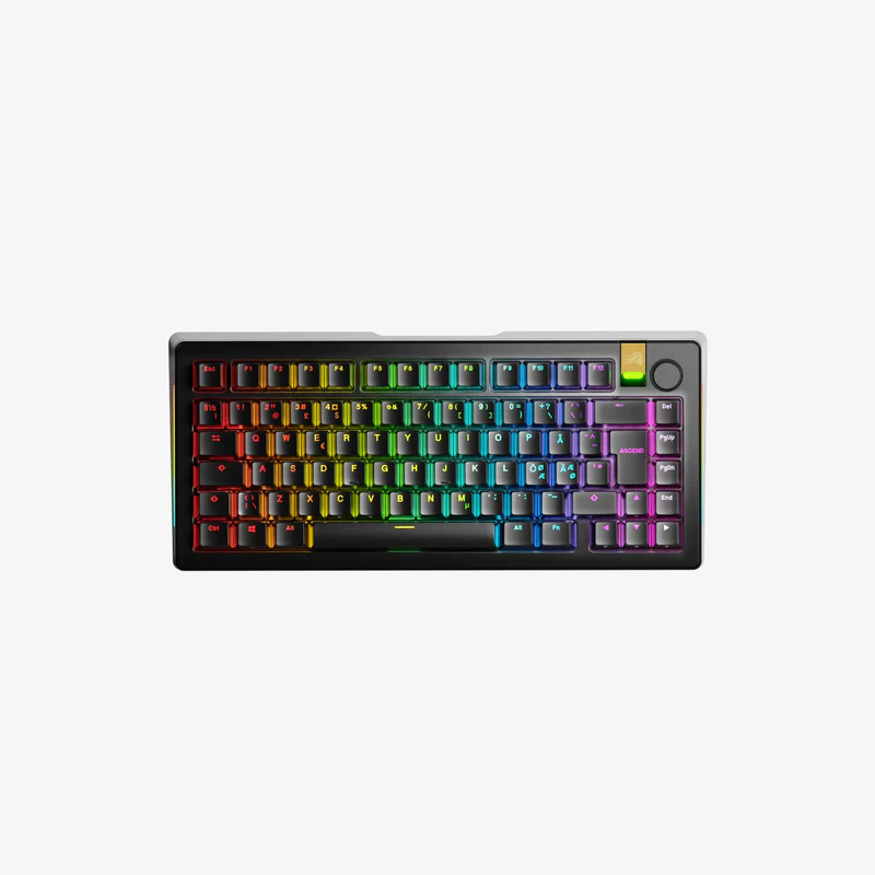 Glorious Gaming GLO-KB-GMMK3-PRO-75-PB-HE-WL-BLK-ND keyboard USB + Bluetooth QWERTY Nordic Black