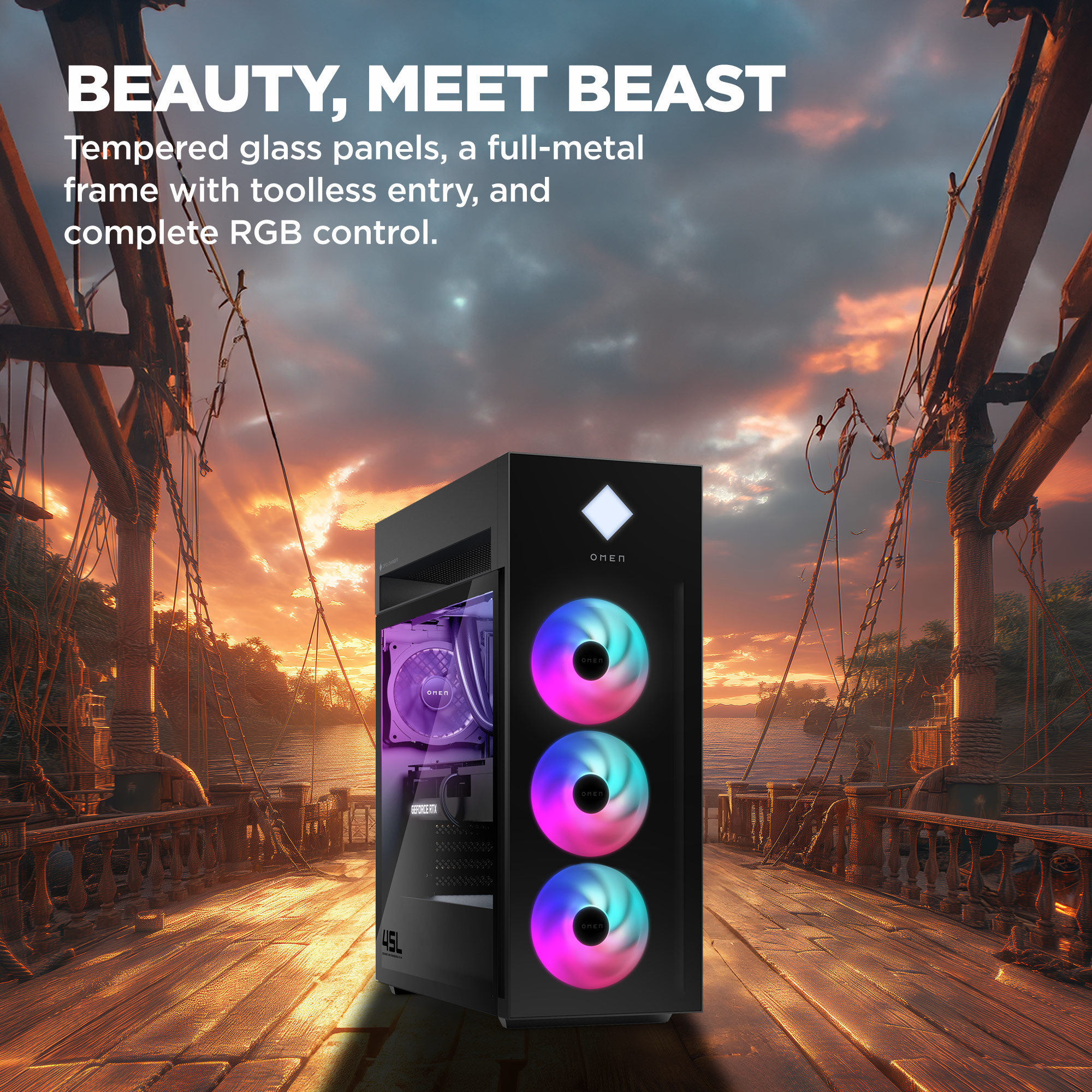 OMEN by HP 45L GT22-3090 Intel Core Ultra 9 285K 64 GB DDR5-SDRAM 2 TB SSD NVIDIA GeForce RTX 5090 Windows 11 Pro Desktop PC Black image 20