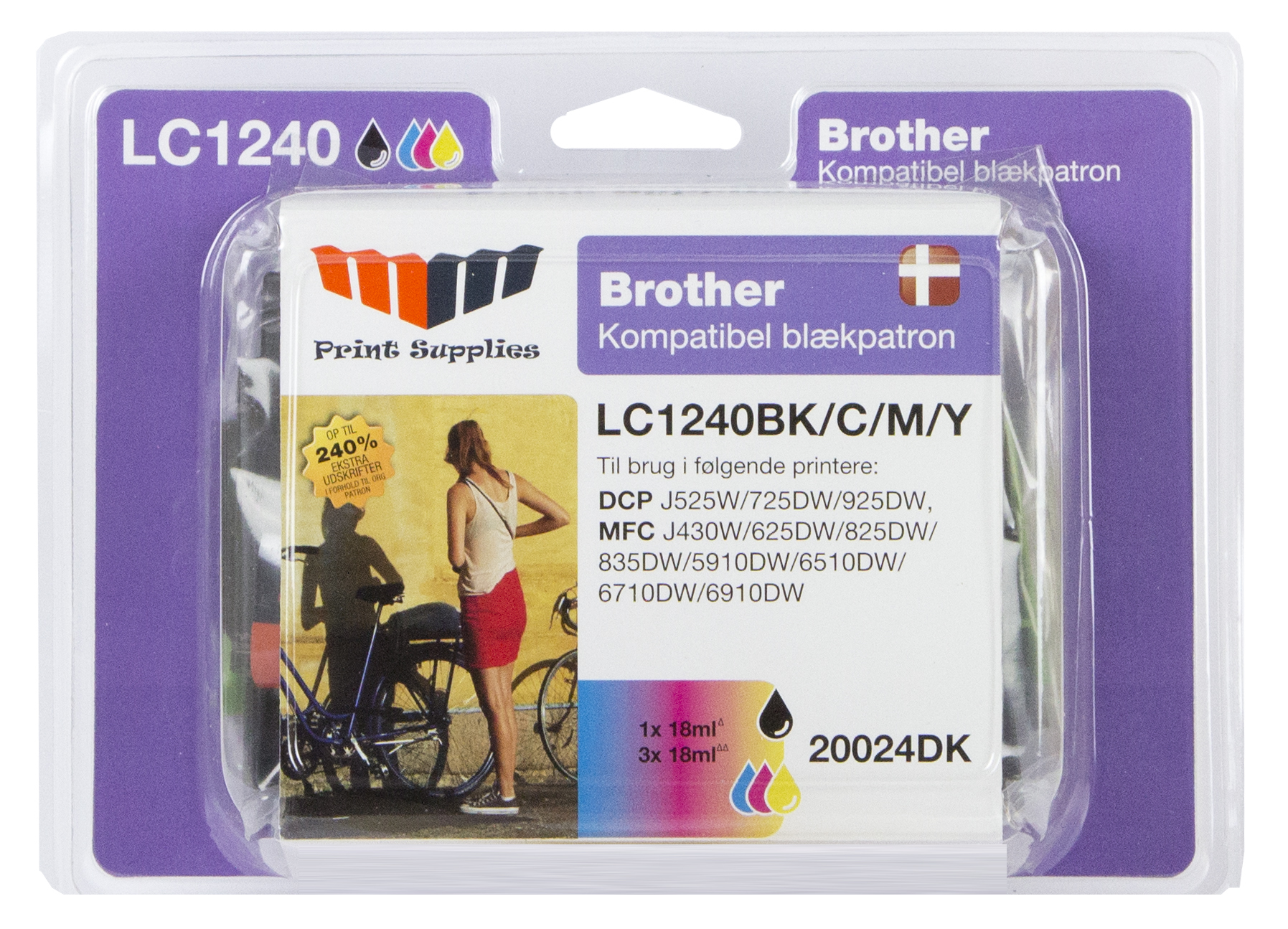 MM LC1240Y ink cartridge 4 pc(s) Standard Yield Black, Cyan, Magenta, Yellow