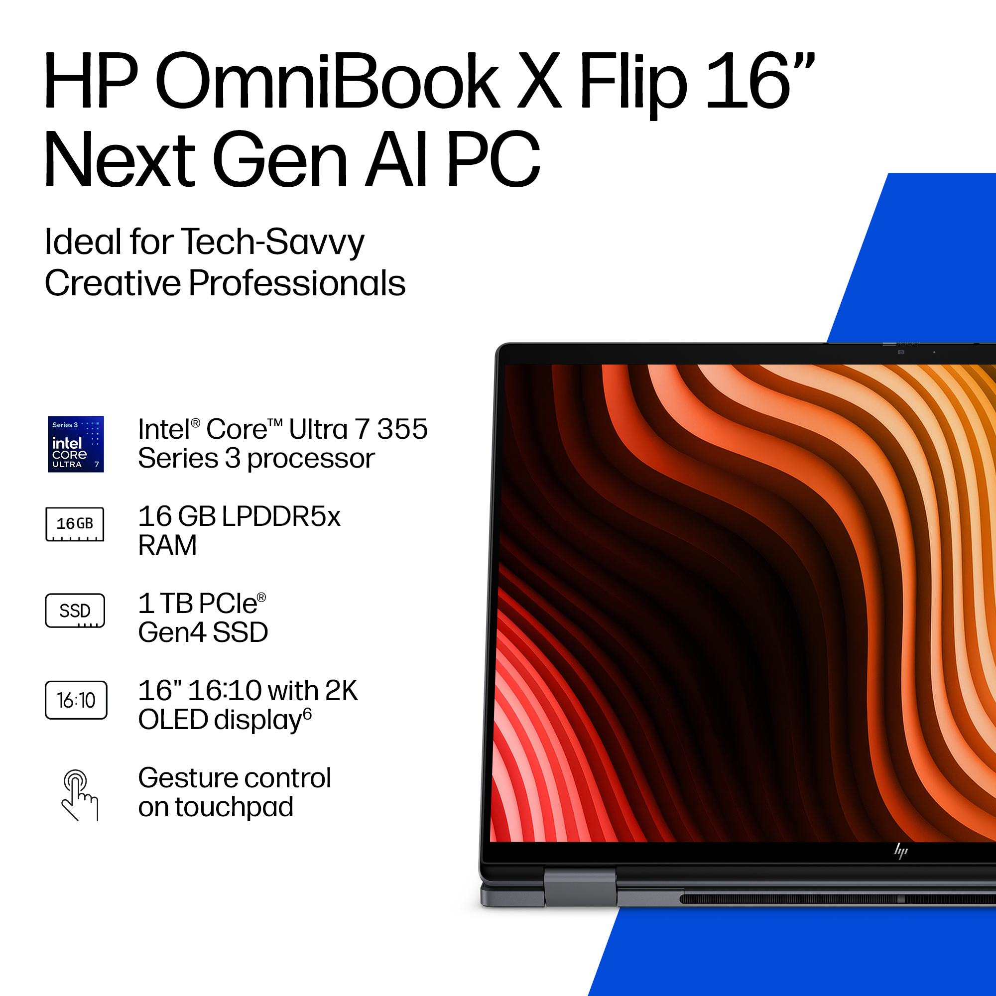 HP OmniBook X Flip 2-in-1 Laptop Next Gen AI 16-cb0001nax – image 8