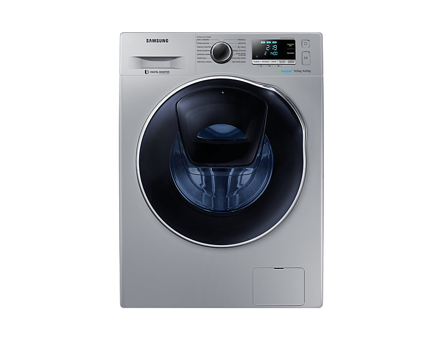 Samsung WD90K6B10OS washer dryer Freestanding Front-load Silver – image 1