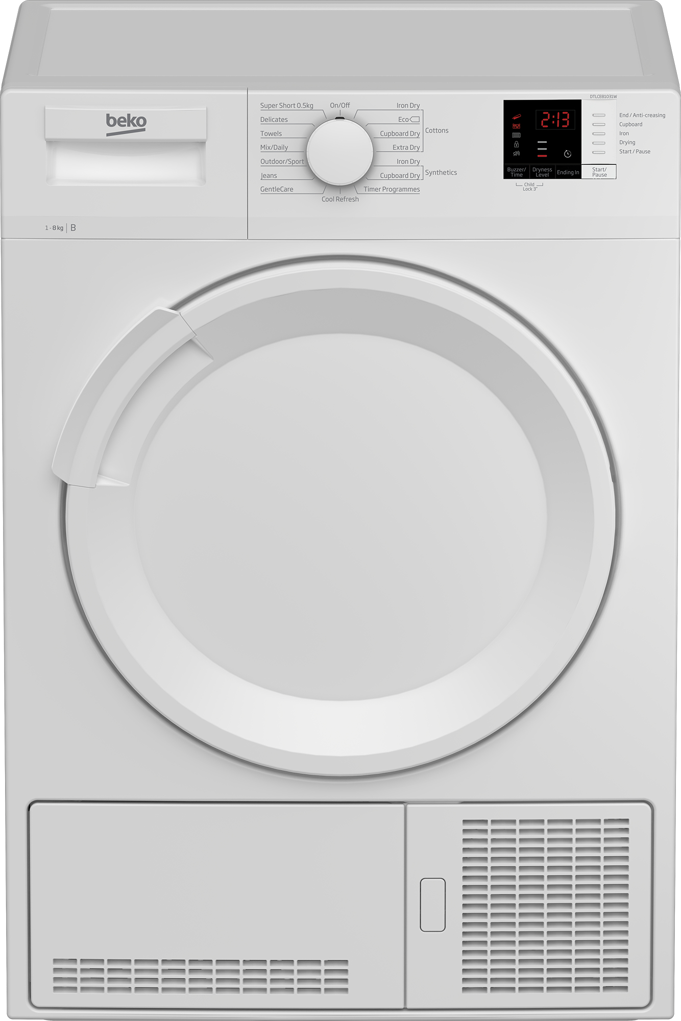 Beko DTLCE81031W tumble dryer Freestanding Front-load – image 1