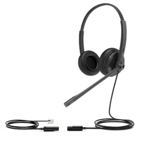 Yealink YHS34 Lite Dual Гарнитура Проводная Оголовье Офис/колл-центр Черный