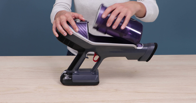 Tefal TY9639 stick vacuum/electric broom 2-in-1 stick vacuum Battery Dry Hygiene Filter Bagless Grey, Purple – image 8