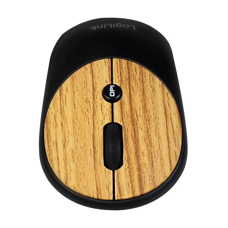 LogiLink ID0176 keyboard Mouse included Home RF Wireless QWERTZ German Black, Wood – image 9