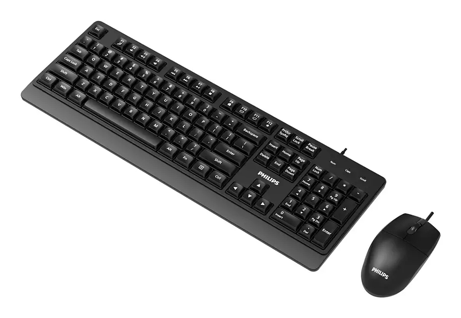 Philips 2000 series SPT6247B/93 keyboard Mouse included Universal USB QWERTY English Black – image 3