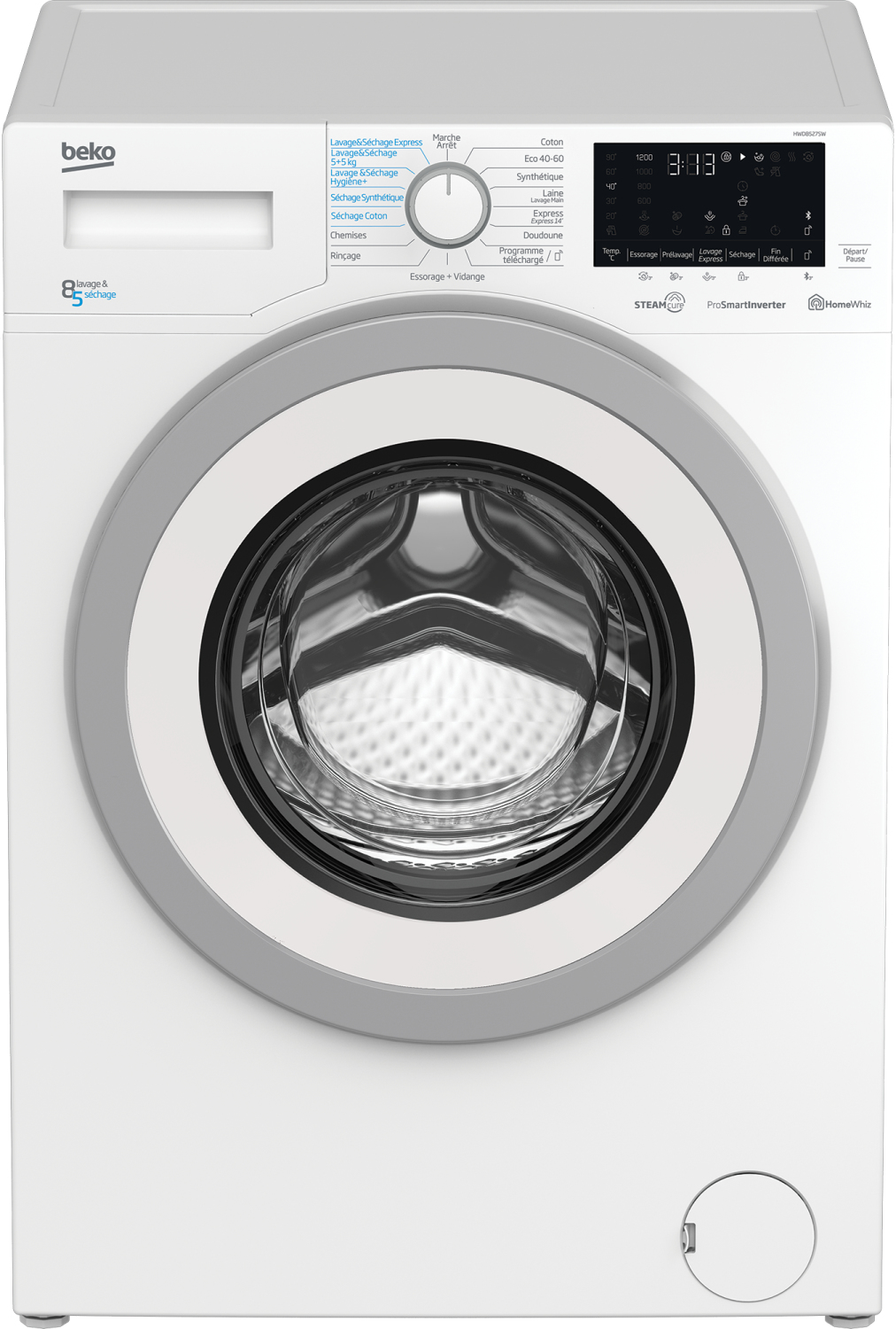 Beko HWD8527SW washer dryer Freestanding Front-load White