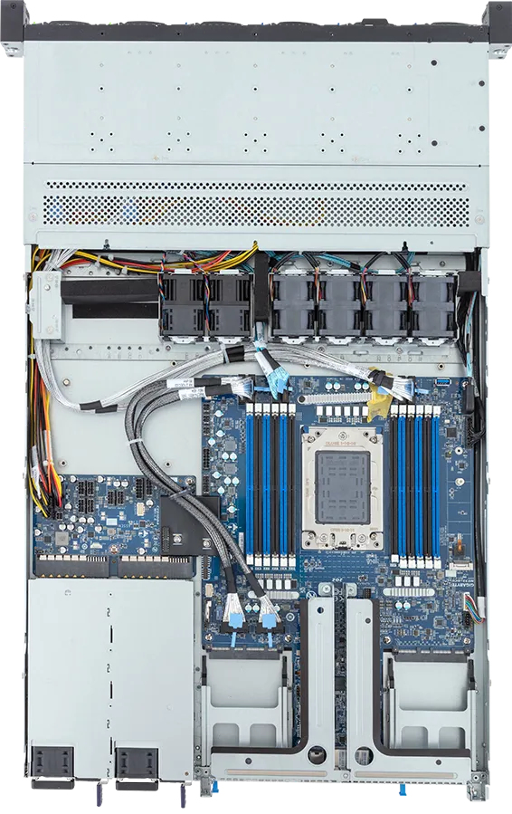 GIGABYTE R143-E32-AAC1 AMD SoC Socket SP6 Rack (1U) Black, Steel – image 3