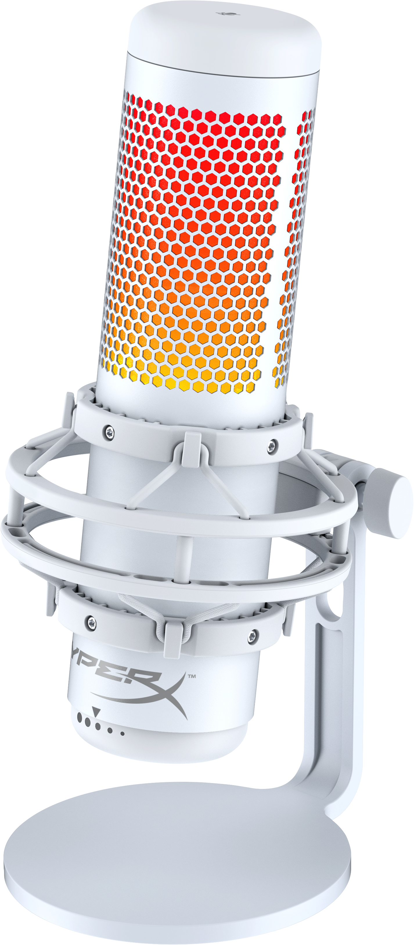 HyperX QuadCast S - USB Microphone (White-Grey) - RGB Lighting – image 2