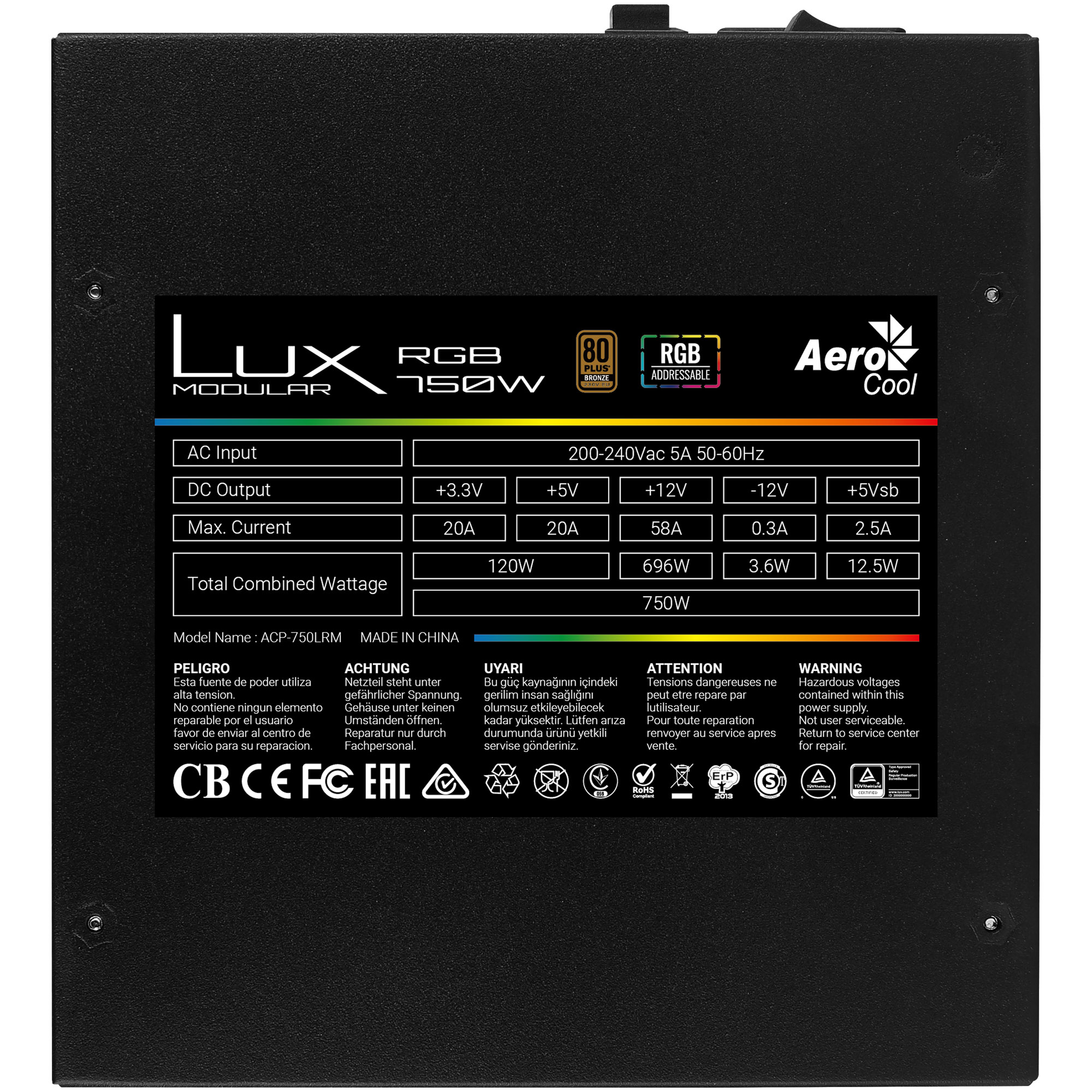 Aerocool LUX RGB 750M – image 3