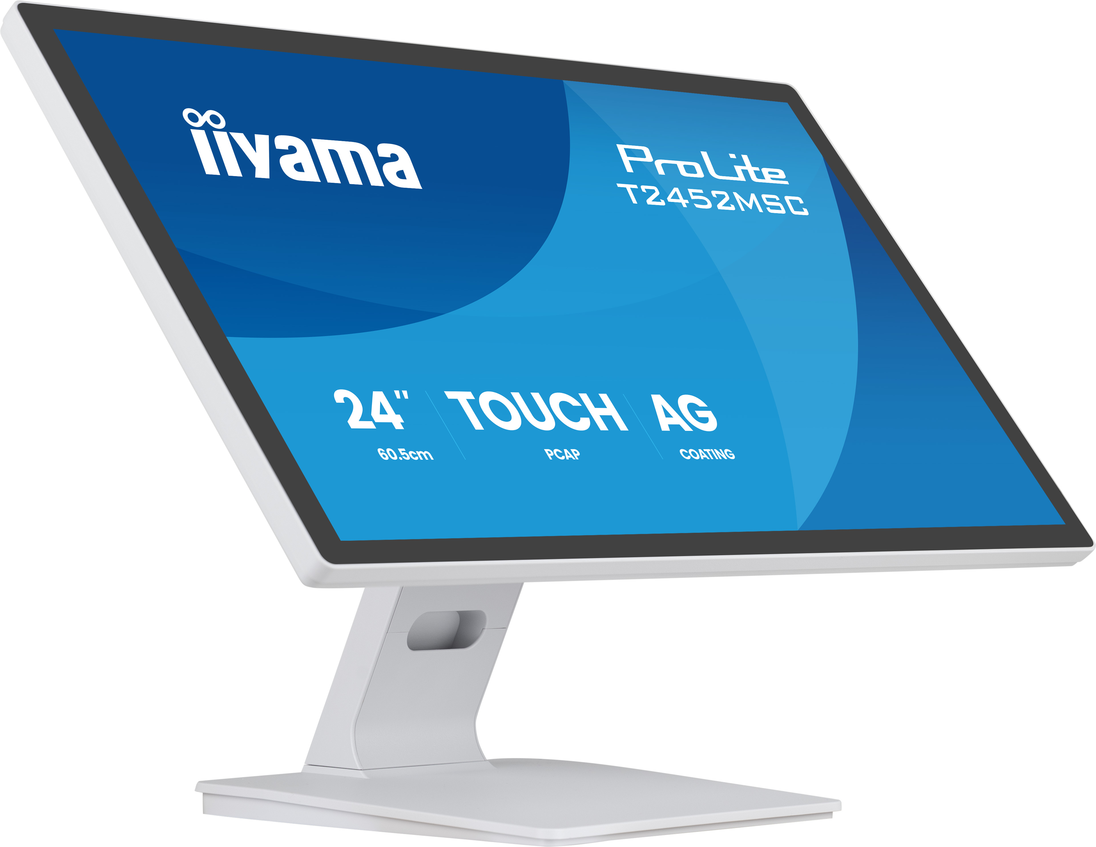 iiyama ProLite T2452MSC-W1AG - LED monitor - 24" (23.8" viewable) - touchscreen - 1920 x 1080 Full HD (1080p) - IPS - 400 cd/m� - 1000:1 - 5 ms - HDMI, DisplayPort - speakers - white