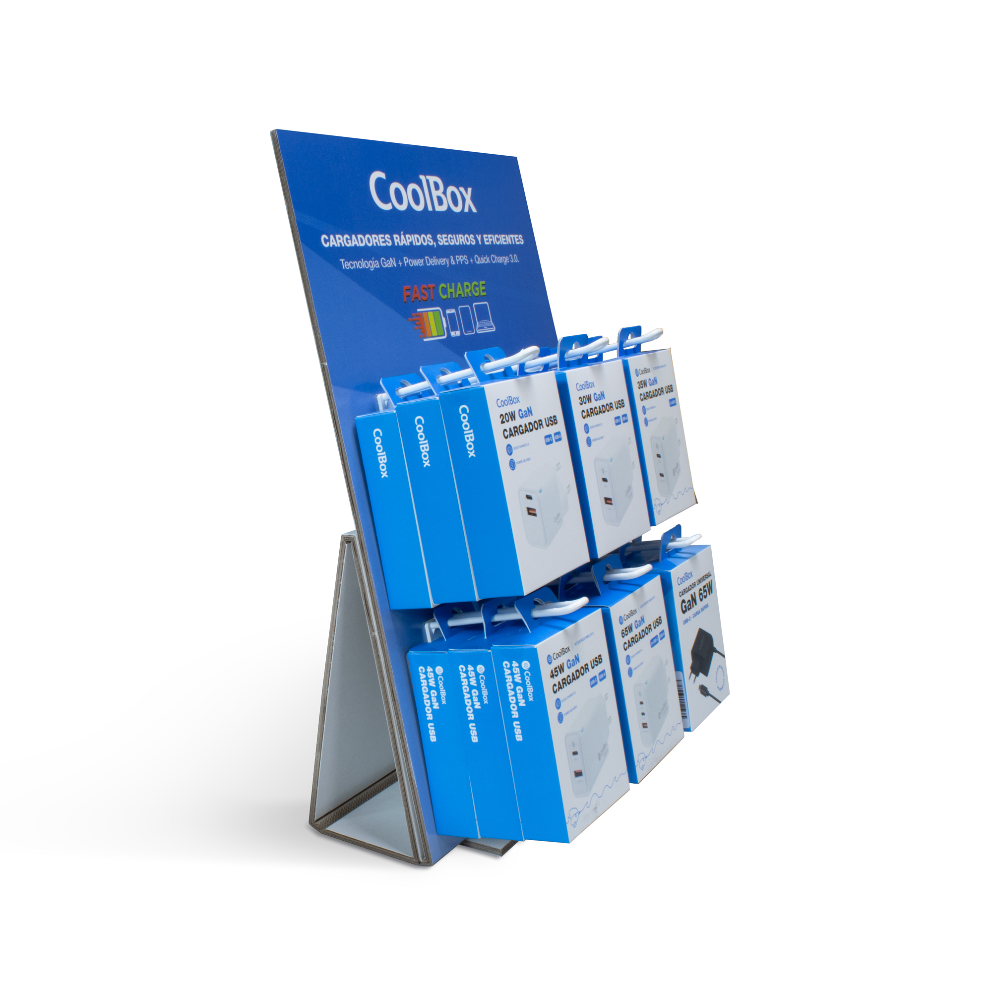 CoolBox PACK 18 CARGADORES GAN + EXPOSITOR – image 3