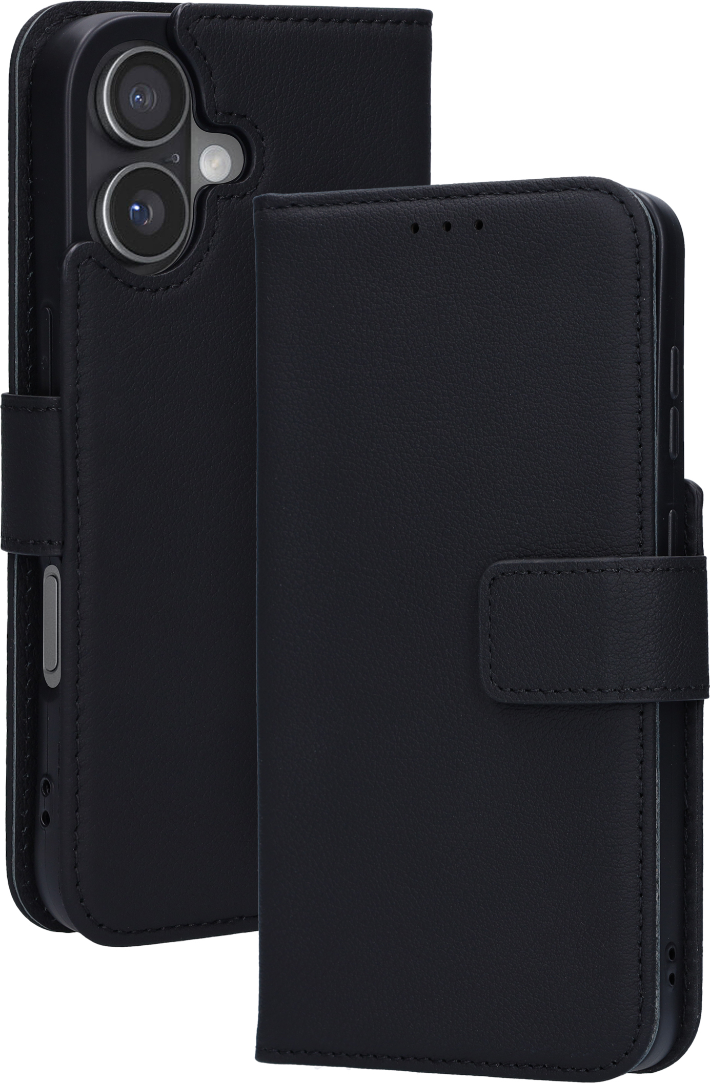 Mobiparts Leather Wallet Case Apple iPhone 17 Black (MagSafe Compatible) V2