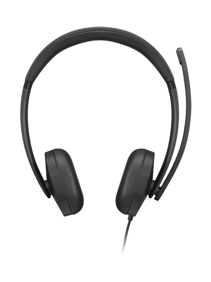 Lenovo 5000 - Headset - on-ear - wired - USB-C - black - Certified for Microsoft Teams