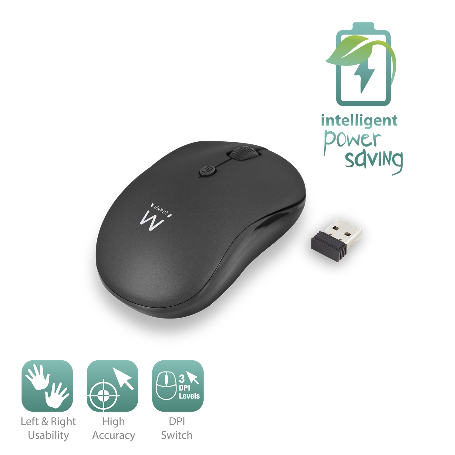 Ewent EW3232 mouse Office Ambidextrous RF Wireless Optical 1600 DPI – image 4