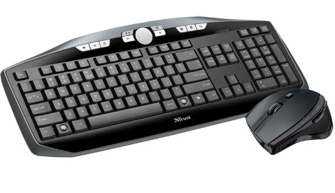 Trust 17105 keyboard Mouse included Home RF Wireless QWERTY Black