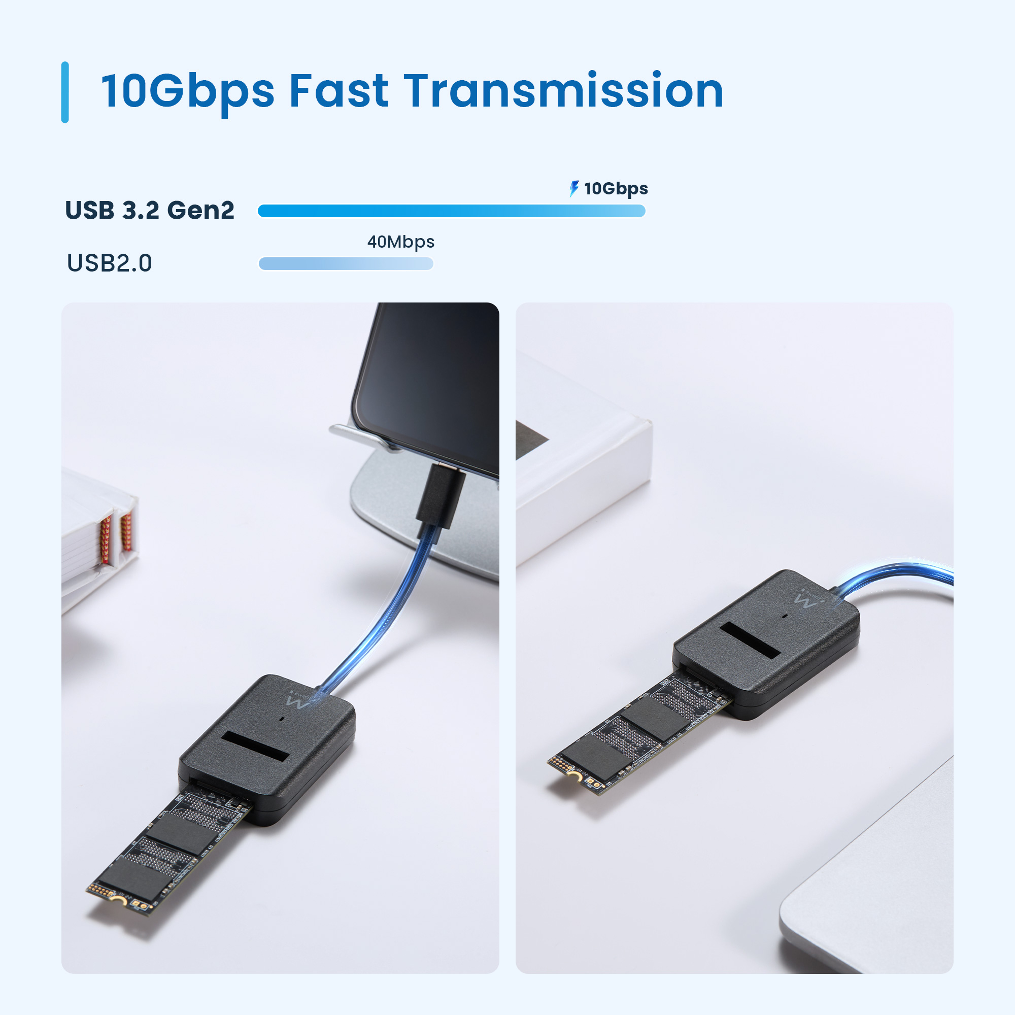 Ewent EW7066 storage drive docking station USB 3.2 Gen 1 (3.1 Gen 1) Type-C Black – image 3