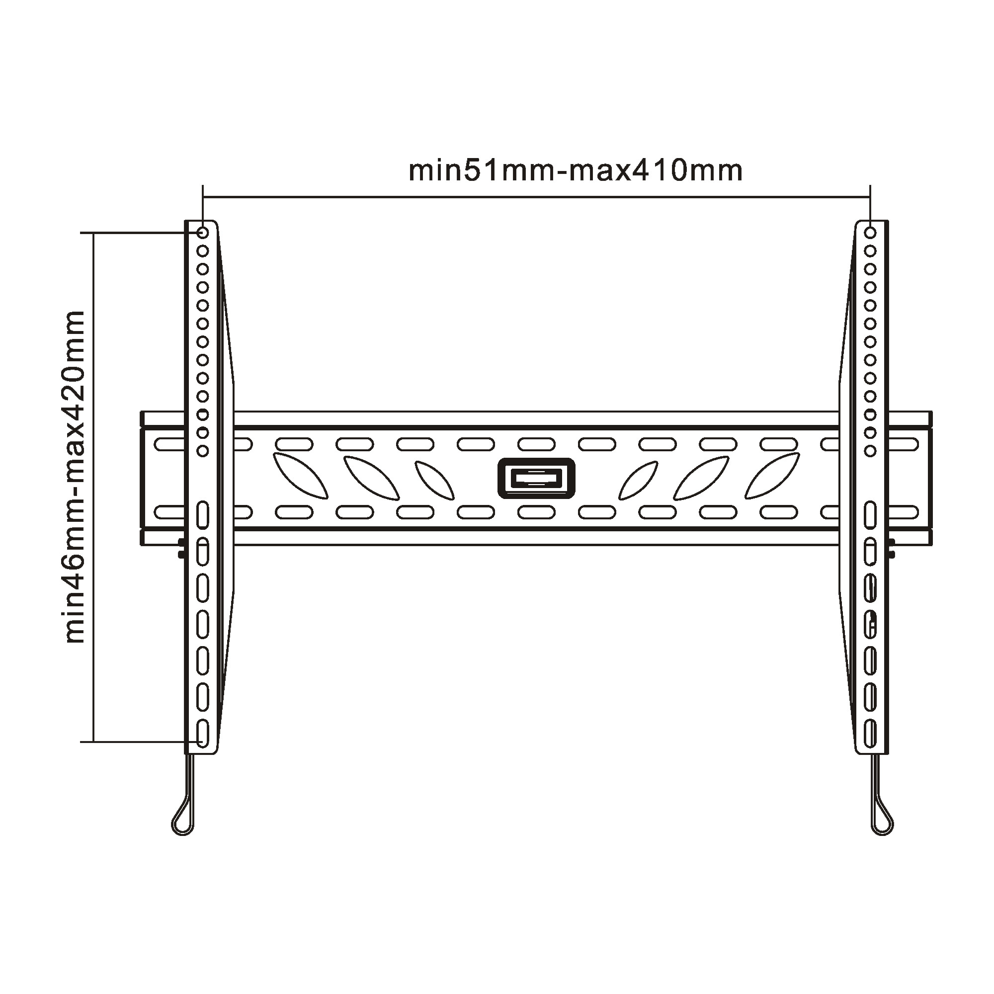 InLine Wall Bracket for TFT / LED / Plasma 81-140cm – image 2