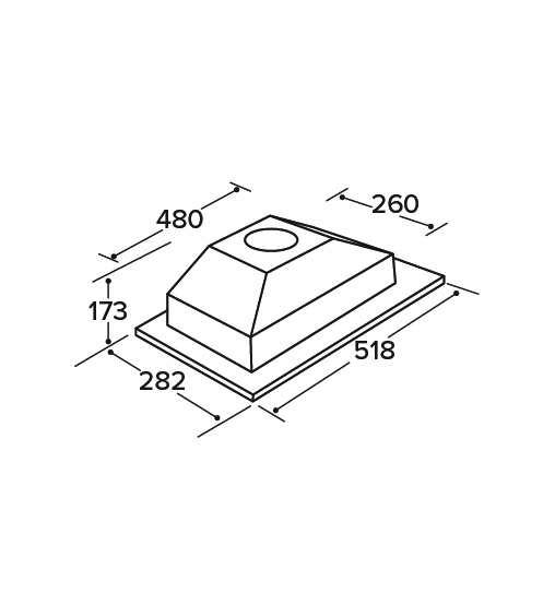 CDA CCA52BL cooker hood Ceiling built-in 220 m³/h – image 2