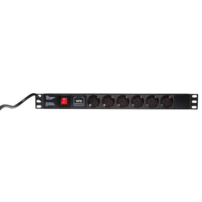LogiLink PDU6C01 power distribution unit (PDU) 6 AC outlet(s) 1U Black