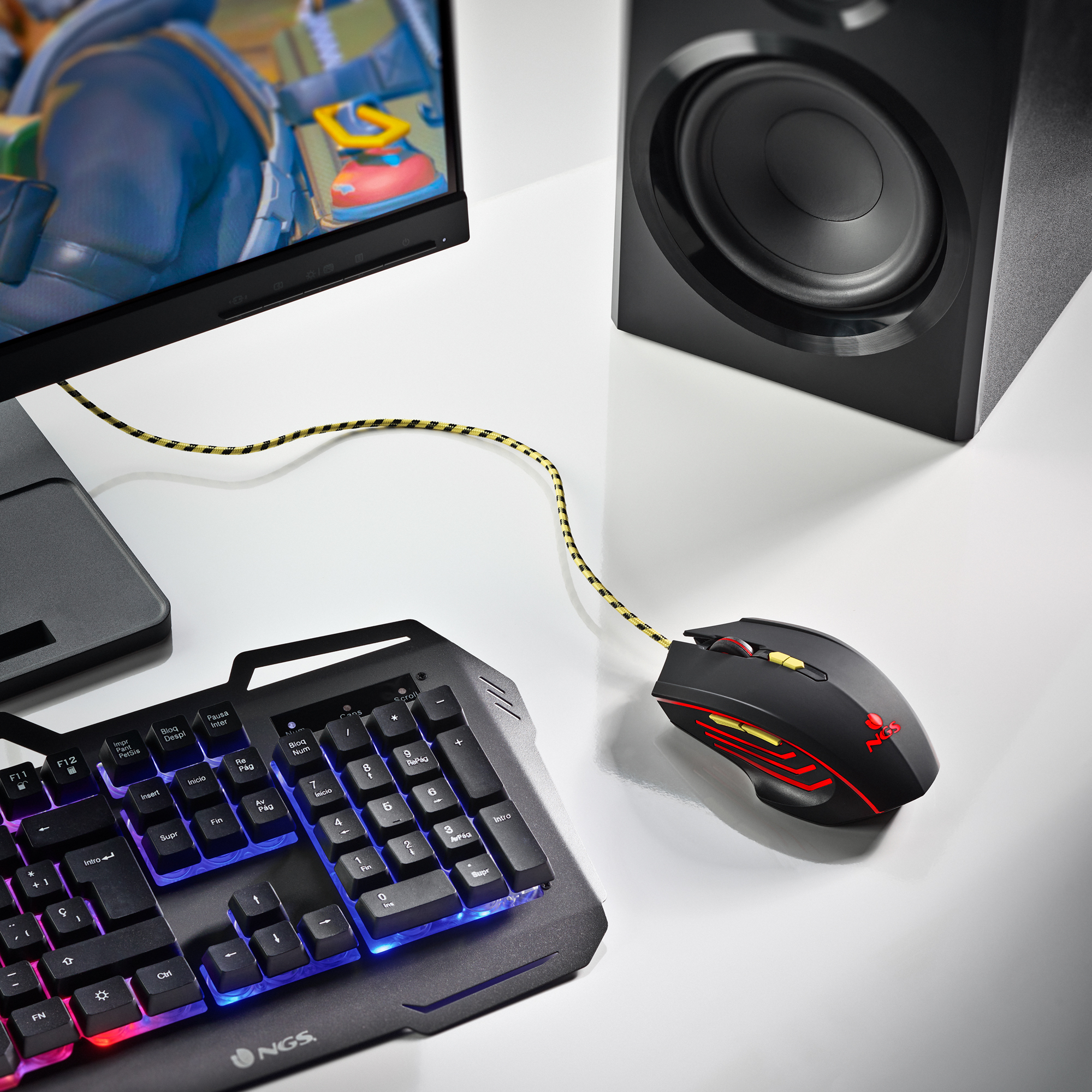 NGS GMX-123 mouse Gaming Ambidextrous USB Type-A Optical 3200 DPI – image 5