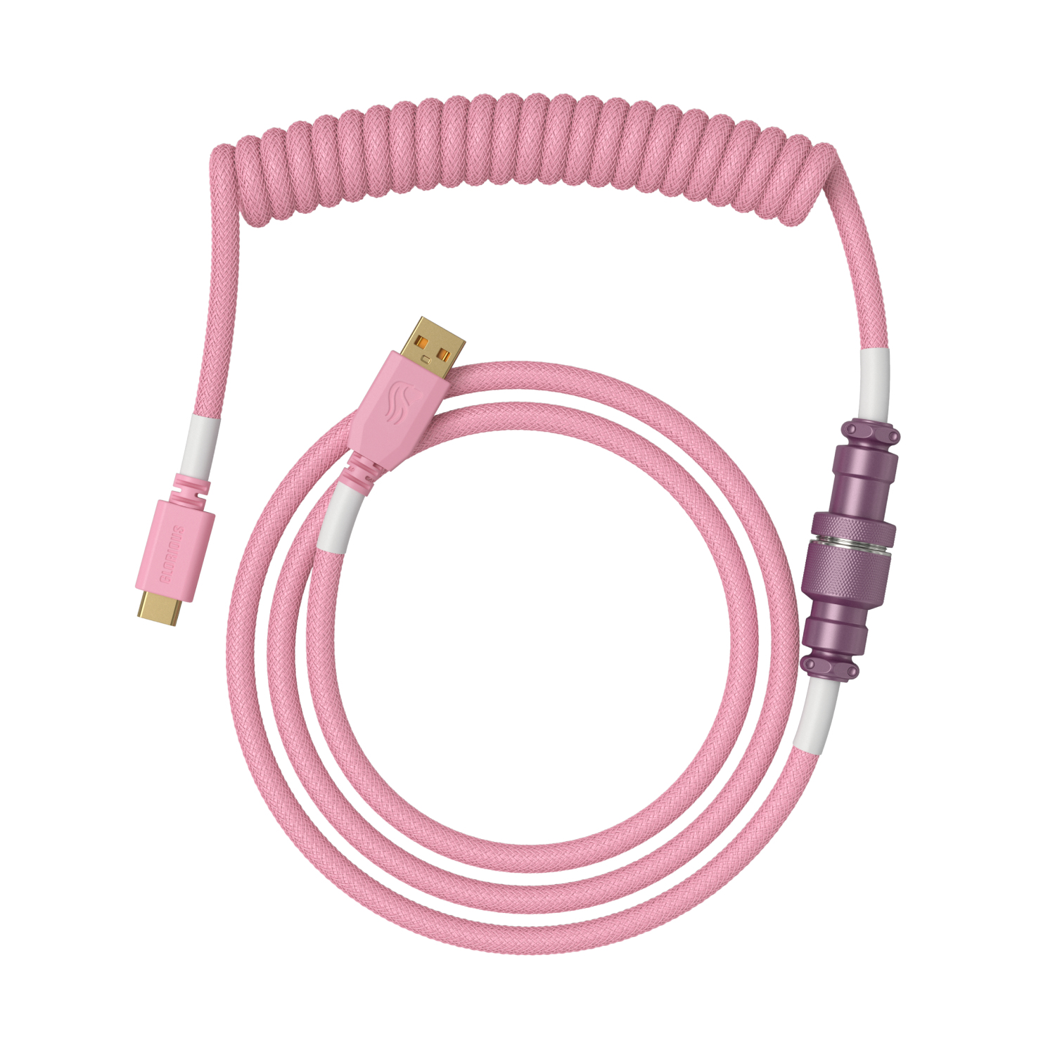 Glorious Gaming GLO-KB-ACC-CBL-COIL-PPNK cavo per tastiera/mouse Rosa 1,4 m