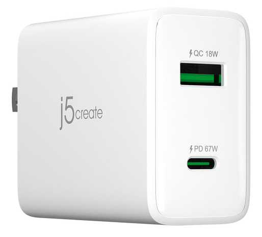 j5create JUP2367 mobile device charger Universal White AC Fast charging Indoor