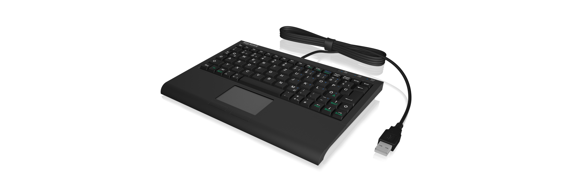 ICY BOX ACK-340U+ keyboard Universal USB QWERTZ German Black – image 2